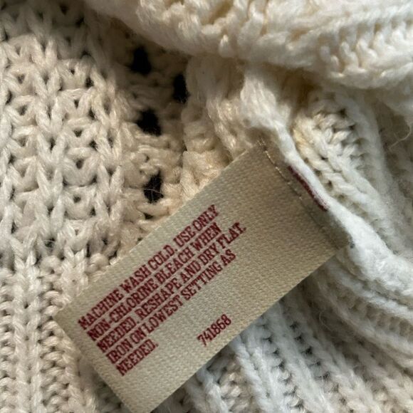 Arizona Jean Company Cream‎ Loose Knit Sweater XL Women’s - Picture 9 of 11